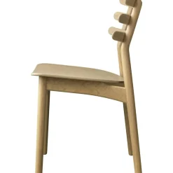 J48 Dining Chair , Black Painted Oak / Black Leather