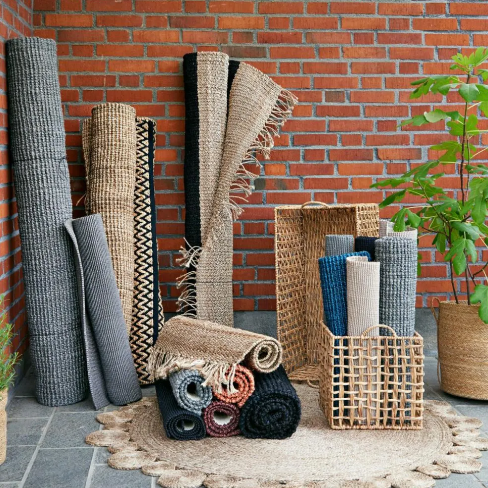 Jute Rug 70x120cm, Natural Grey