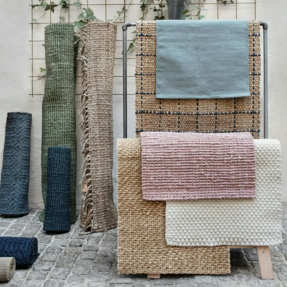 Jute Rug 70x120cm, Natural Grey