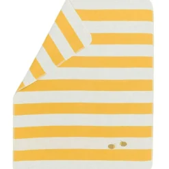 Juwel Baby Blanket 70x90 cm Stripes/Bees, Yellow / White
