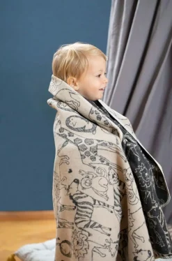 Juwel Kids Blanket 100x140 cm Safari Animals, Off-white