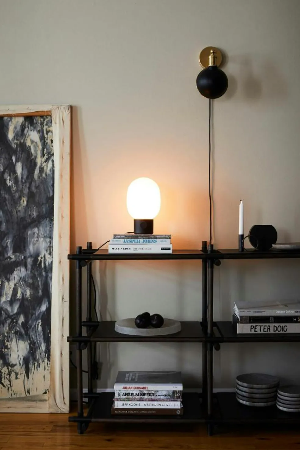 JWDA Table Lamp, Concrete / Brass