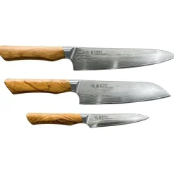 Kaizen Knife Set 3-pack Gyuto 21 cm, Santoku 18 cm & Petty 12 cm