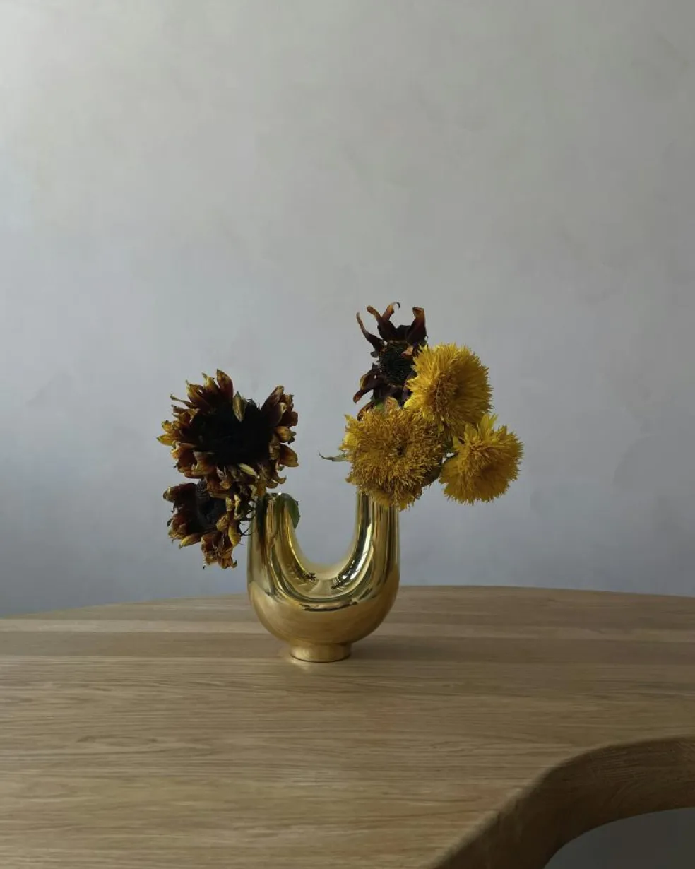 Kazumi Vase, Brass