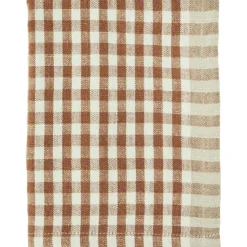 Kitchen Towel Checked 50x70 cm, Burnt Orange