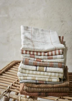 Kitchen Towel Checked 50x70 cm, Burnt Orange