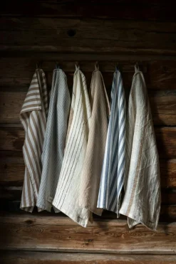 Kitchen Towel Stripes 47x70 cm, Beige/Cola