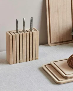 Knife Block, Smoked Oiled Ash