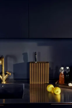 Knife Block, Smoked Oiled Ash