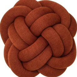 Knot Cushion, Orange Red