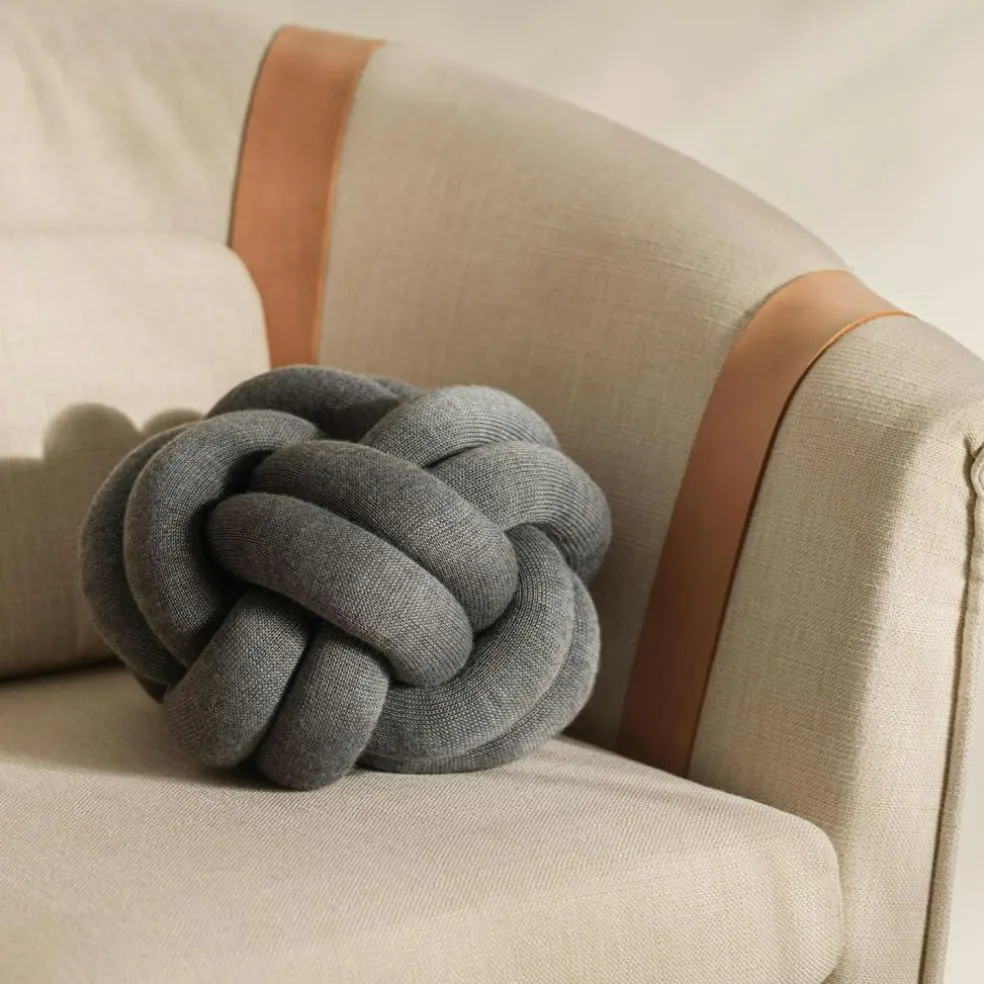 Knot Cushion, Orange Red