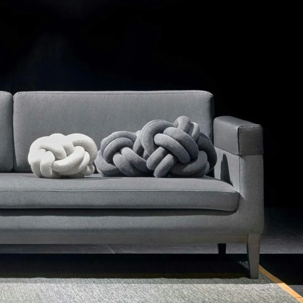 Knot Cushion, Orange Red