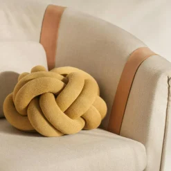 Knot Cushion, Orange Red