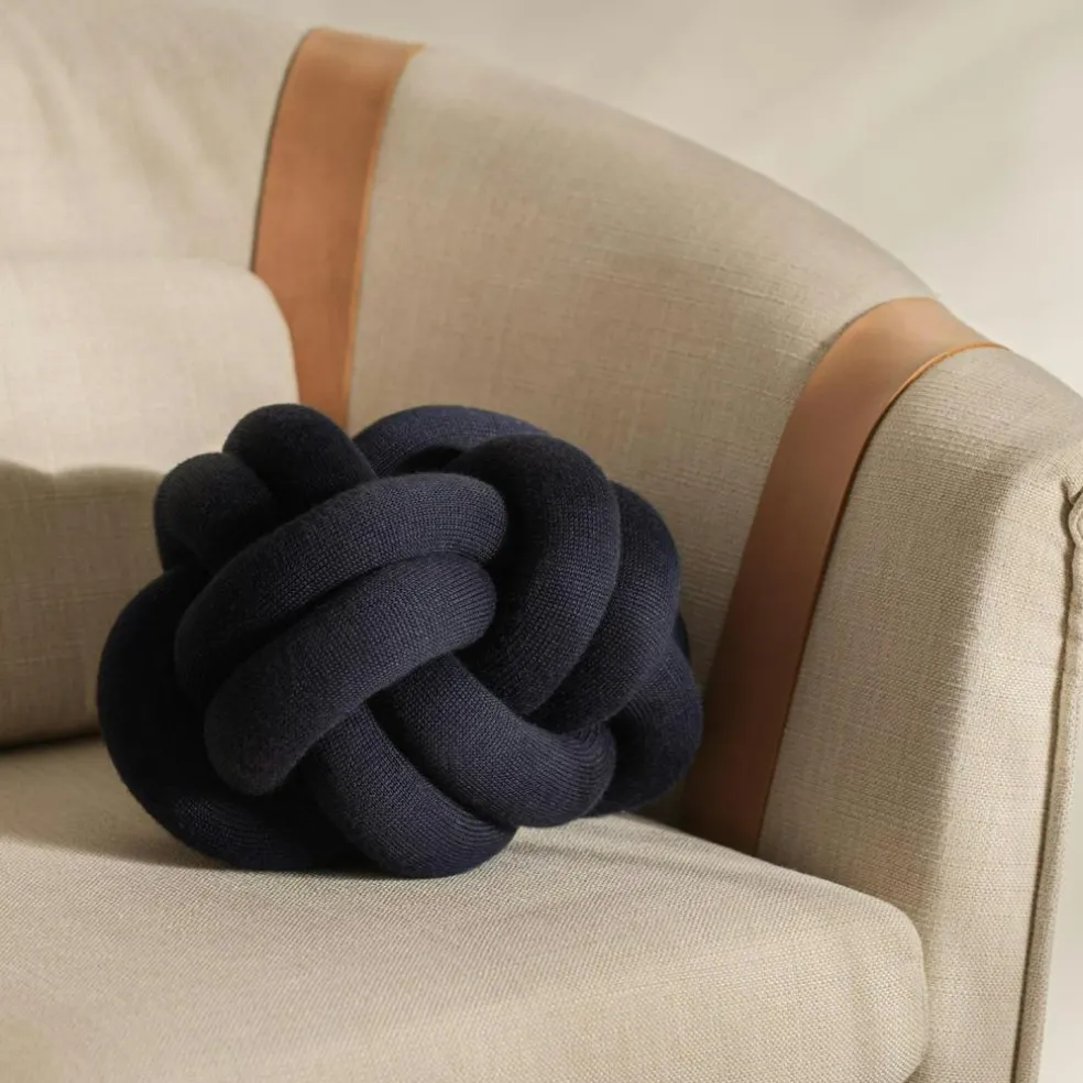 Knot Cushion, Orange Red