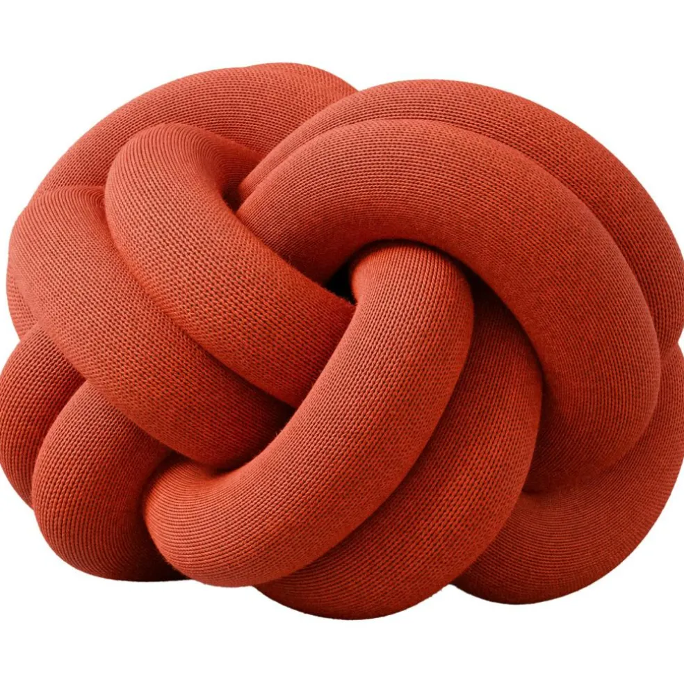 Knot Cushion, Orange Red