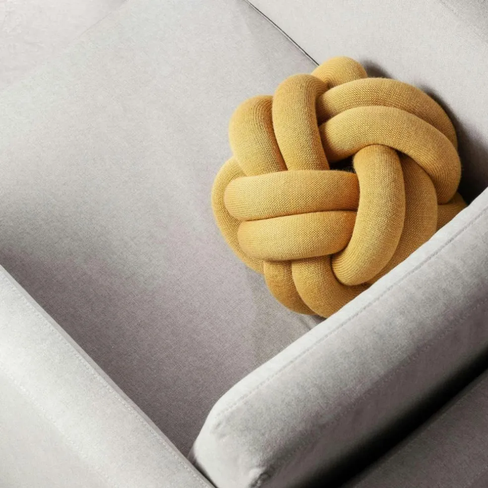 Knot Cushion, Orange Red