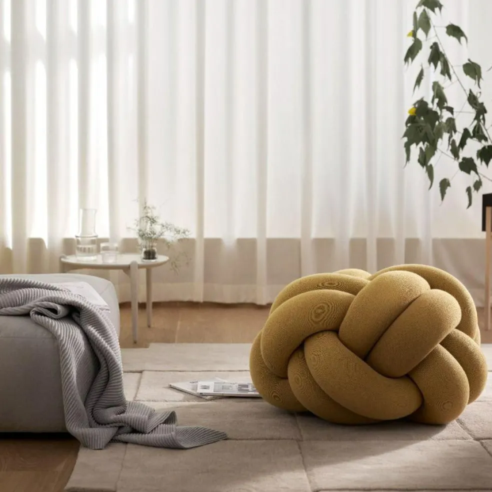 Knot Cushion XL, Yellow