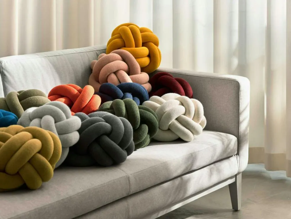 Knot Cushion XL, Yellow