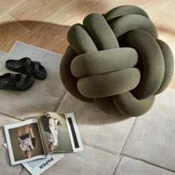 Knot XL Pouf, Forest green