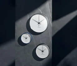 Koppel Wall Clock 22 cm, Stainless Steel / Blue