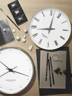 Koppel Wall Clock 22 cm, Stainless Steel / Blue