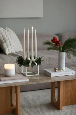 Kubus 4 Candle Holder, Olive