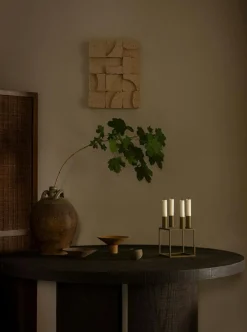 Kubus 4 Candle Holder, Olive