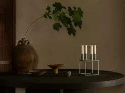 Kubus 4 Candle Holder, Olive