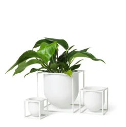 Kubus Flower Pot 14, white
