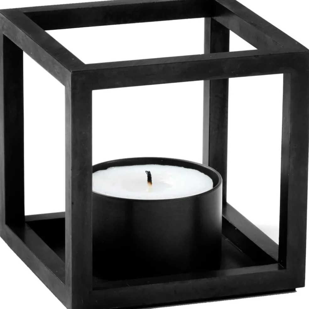 Kubus T Candle Holder, Black