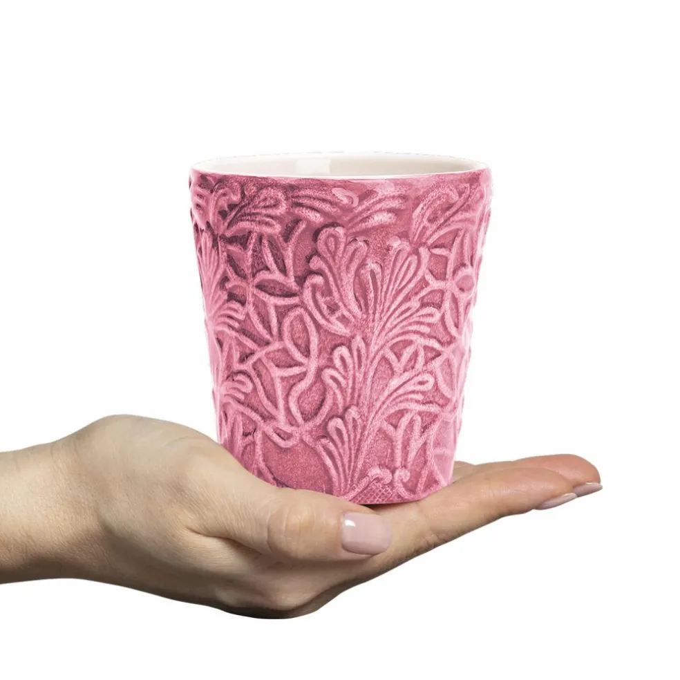 Lace Mug 30 cl, Pink