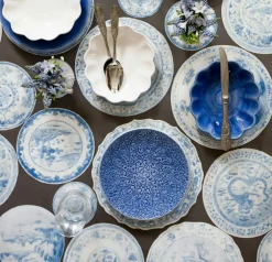 Lace Plate 20 cm, Blue