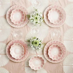 Lace Plate 32 cm, White