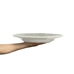 Lace Plate 32 cm, White