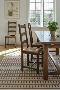 Ladakh Wool Rug 180x270 cm, Sky Blue / Light Beige