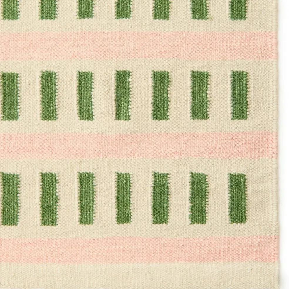 Ladakh Wool Rug 180x270 cm, Sky Blue / Light Beige