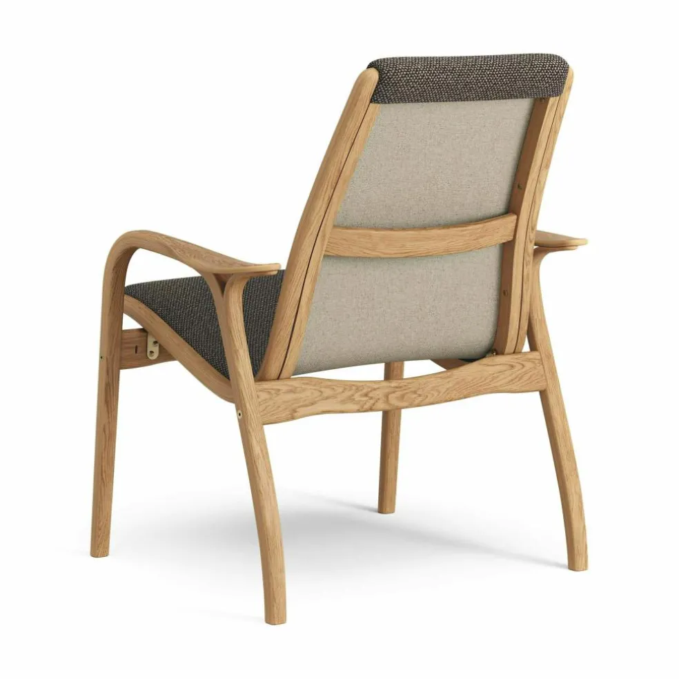 Laminett Armchair Fabric, Oiled Oak / Moss Green