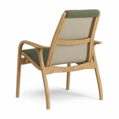 Laminett Armchair Fabric, Oiled Oak / Moss Green
