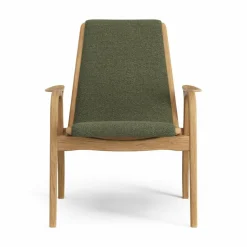 Laminett Armchair Fabric, Oiled Oak / Moss Green