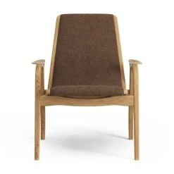 Laminett Armchair Fabric, Oiled Oak / Moss Green
