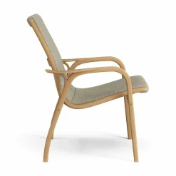 Laminett Armchair Fabric, Oiled Oak / Moss Green