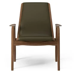 Laminett Armchair Leather, Lacquered Walnut / Black