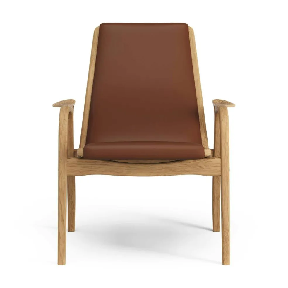 Laminett Armchair Leather, Lacquered Walnut / Black