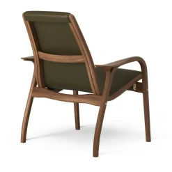 Laminett Armchair Leather, Lacquered Walnut / Black