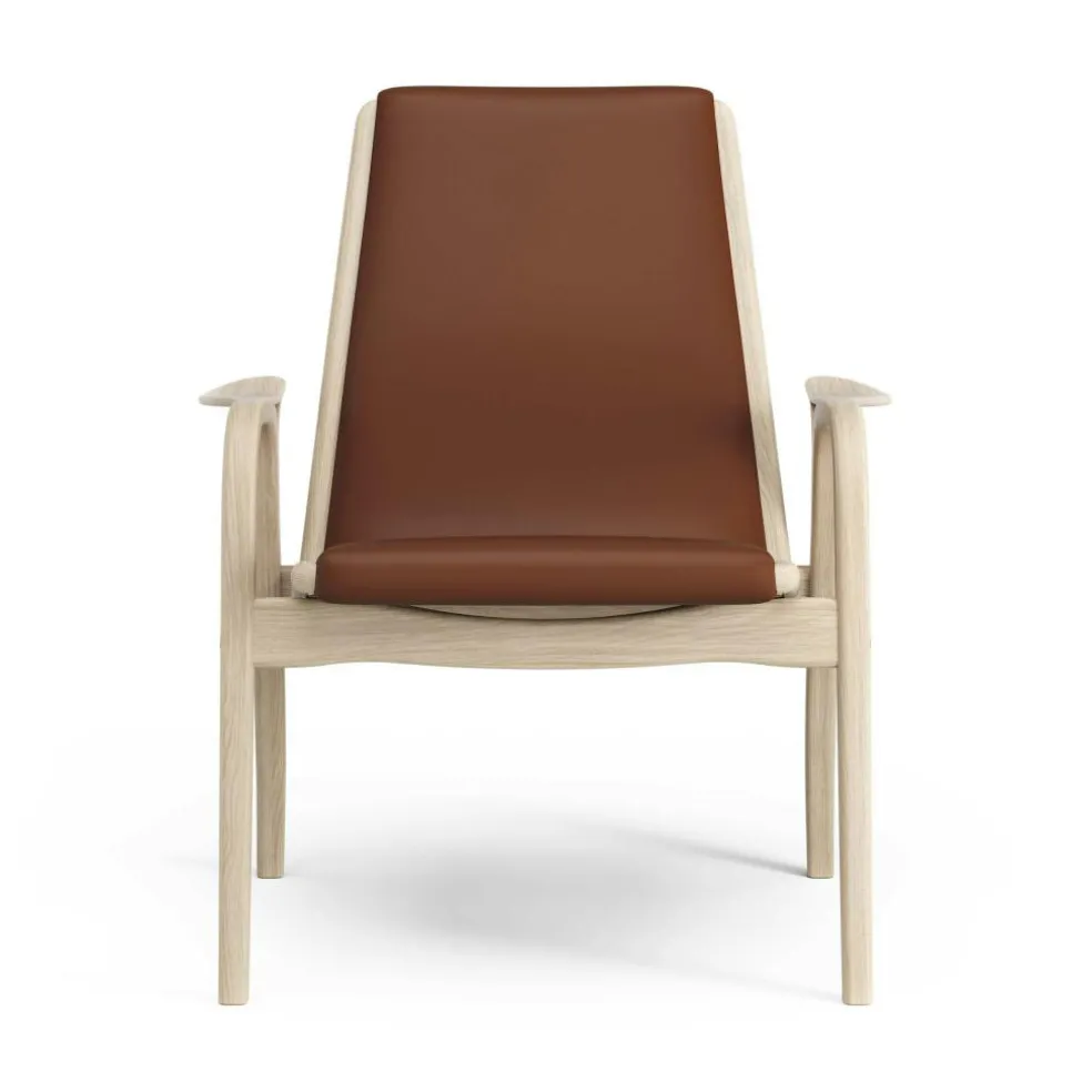 Laminett Armchair Leather, Lacquered Walnut / Black