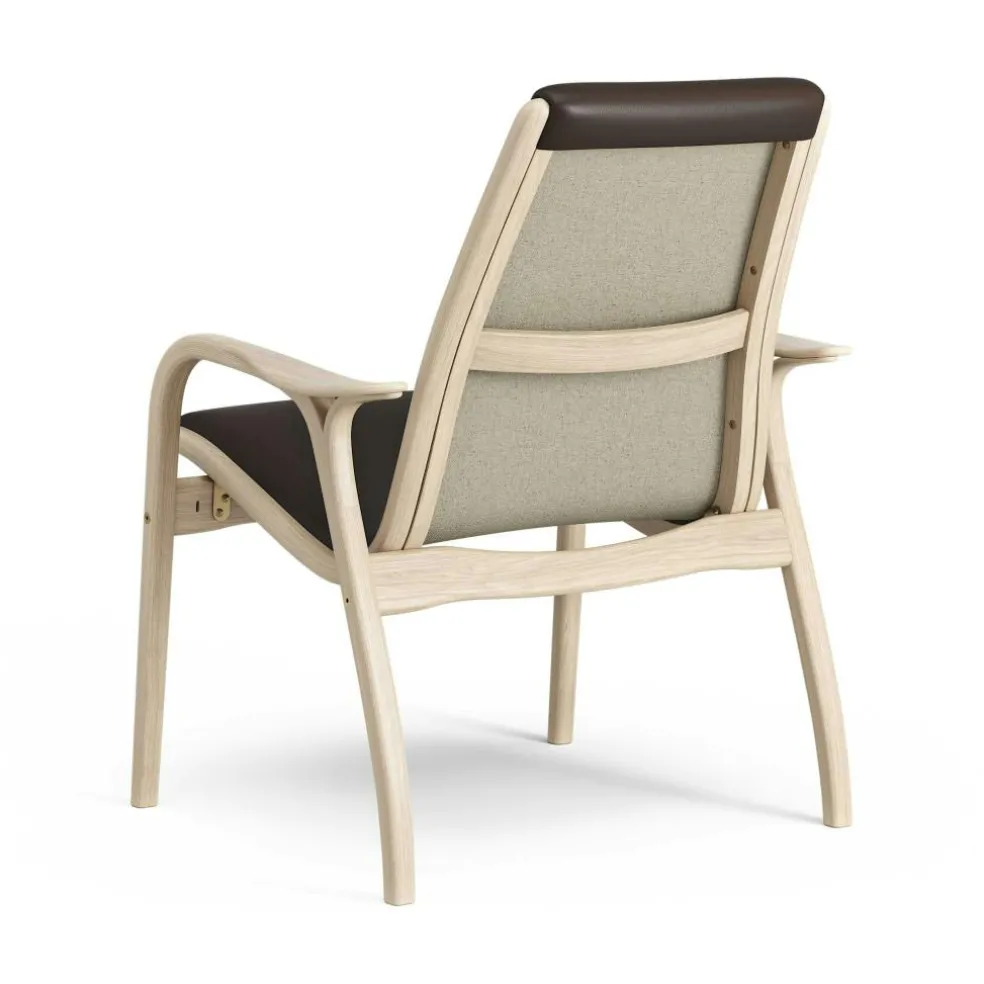 Laminett Armchair Leather, Lacquered Walnut / Black