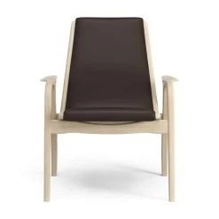 Laminett Armchair Leather, Lacquered Walnut / Black