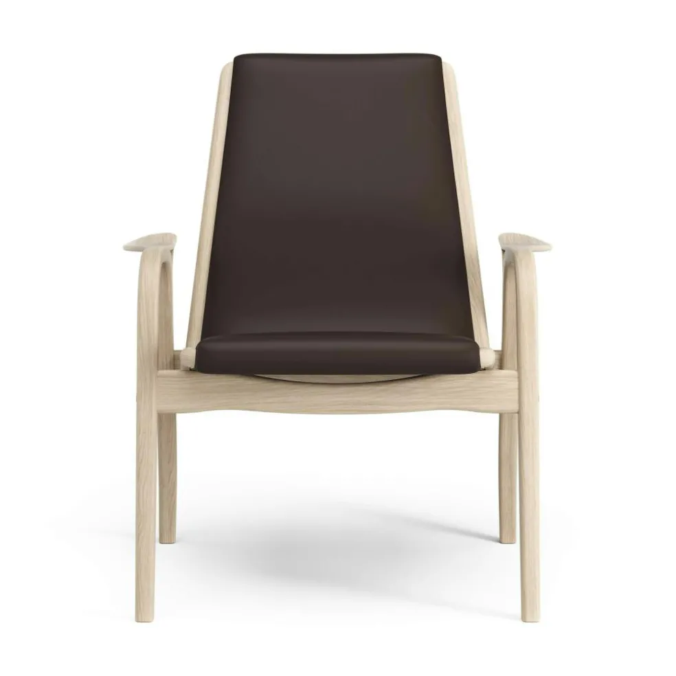 Laminett Armchair Leather, Lacquered Walnut / Black