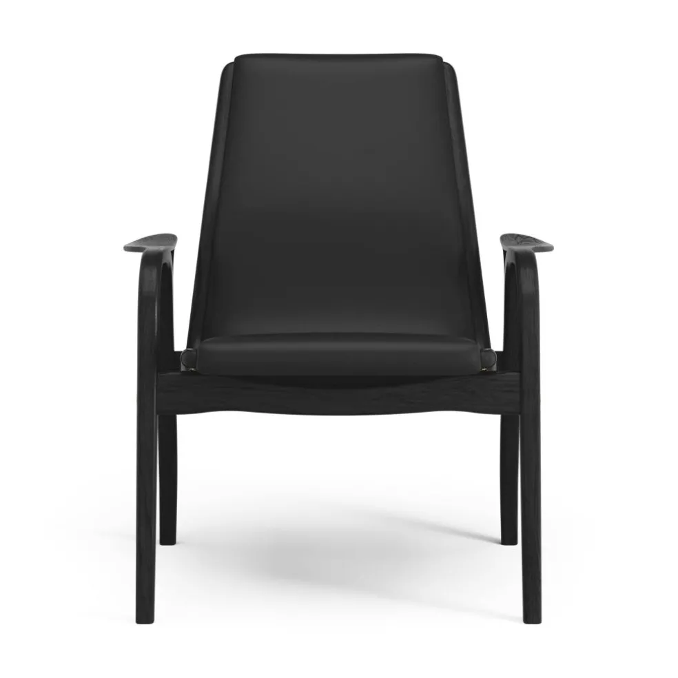 Laminett Armchair Leather, Lacquered Walnut / Black