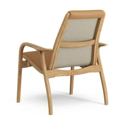 Laminett Armchair Leather, Lacquered Walnut / Black